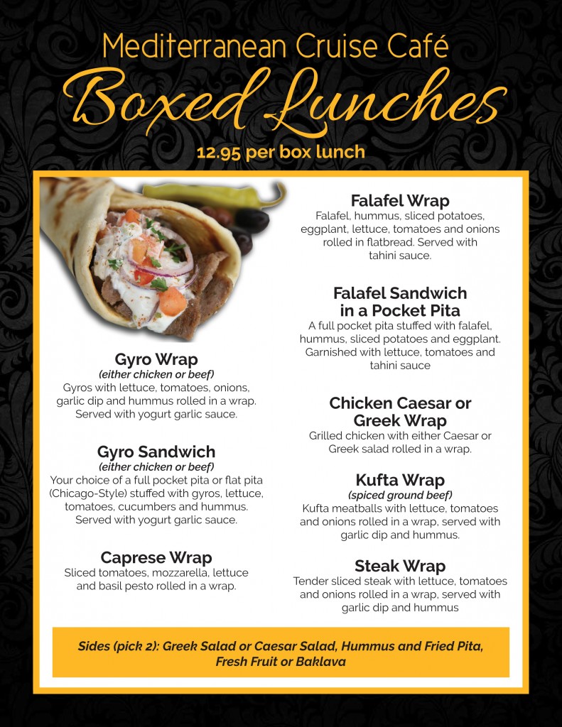 Box Lunch Menu